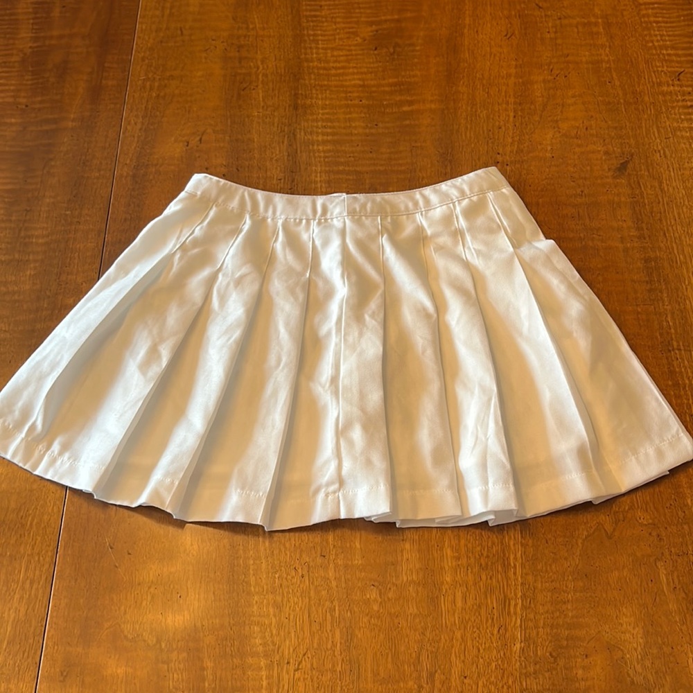 White Pleated Skirt